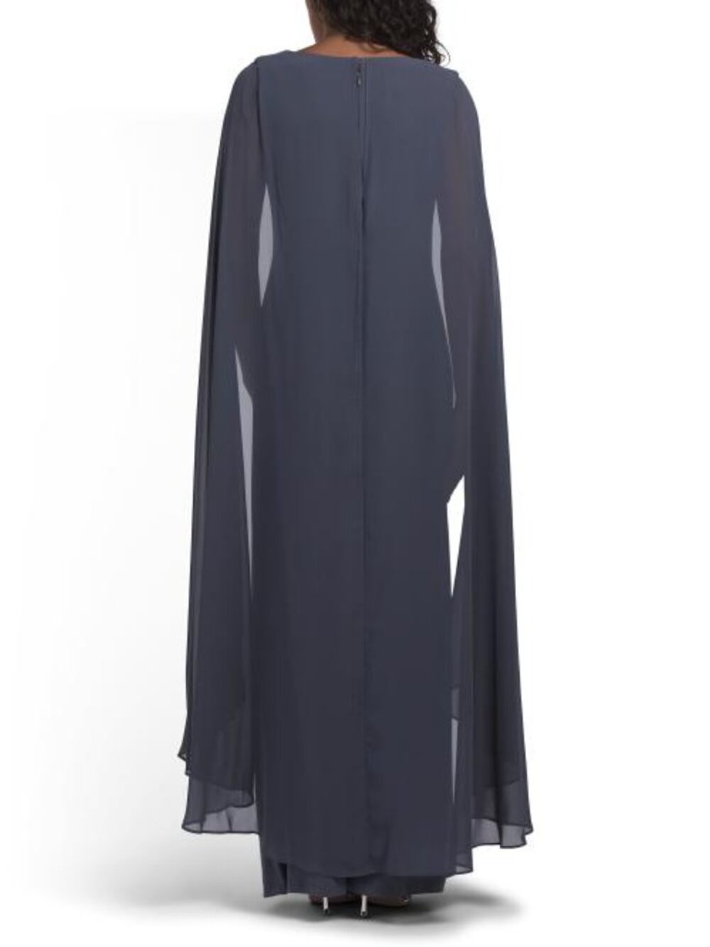 R&M RICHARDS Cape Chiffon Gown - Picture 2 of 4